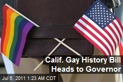 Calif. Gay History Bill Heads to Governor